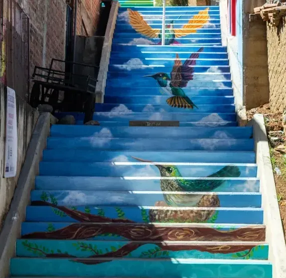Ruta de Murales - Punto de interés 4: Cerezos (vista general)